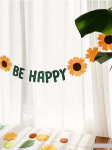 Korean Style Flower Pull String Decorative Hanging Ornament Living Room Window Display Spring Atmosphere Forest System Decoration