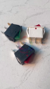 Công tắc bât ON/OFF KCD3 có đèn LED Công tắc bập bênh 3 chân 13*30mm đóng mở 1 cấp cho đèn LED motor điện tử đồ gia dụng