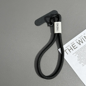 สายรัดโทรศัพท์มือถือแบบสั้นสไตล์เรียบง่าย INS พร้อมแผ่นคล้องและฝาปิดสีสันสดใสสำหรับโทรศัพท์มือถือและกล้อง Ccd