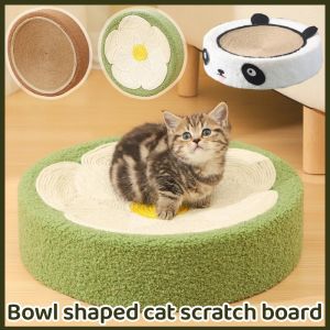 Round Cat Scratch Board Bowl-Shaped Cat Scratch Plate Sisal Rope No Scratching Cat Litter Scratch