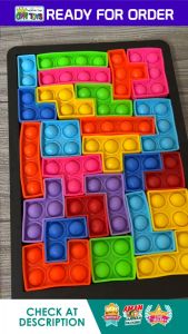 Pop It Puzzle Dadu - Mainan Game Building Block Pop It tetris 26 pcs - Pop It Push Bubble Pereda Stres Untuk Anak Mainan Puzzle Jigsaw Tetris
