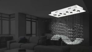 TOMAX 100CM K9 Crystal Pendant Light: A Modern LED Light for Cafe & Living Room