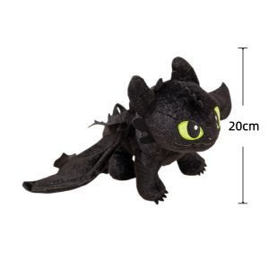 Toothless Night Fury Plush Toy Anime Light Fury Stuffed Adorably How To Train Your Dragon Peluche Anime Room Decor Gift for Fans