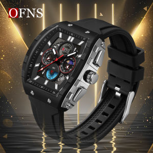 Fashionable OFNS 1203 Student Quartz Watch Sports Multifunctional Three Eye Six Needle Waterproof Luminous Calendar Quartz Watch