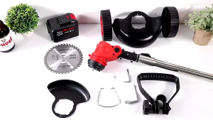 Portable cordless electric lawn mower 198V lawn mower with wheels Accessories Removable battery lawn mower has battery light LED one month warranty