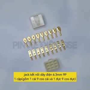 combo 5 Jack kết nối dây điện 9P loại 6.3mm dành cho ô tô xe máy cao cấp(gồm đầu ghim)