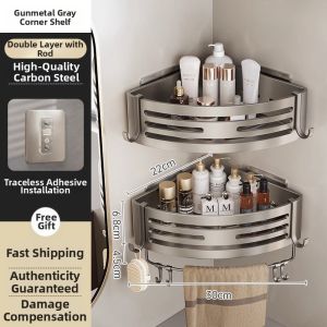 Suction Wall-Mounted Corner Rack Bathroom Storage
