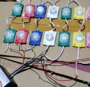 Lampu led modul kolong kanal bis bak pic up 1 mata besar 16 pcs running otomatis bisa manual komplit dirangkai kabel tinggal pasang super terang