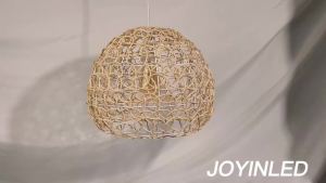 JOYINLED Dia.25 Modern Rattan Handmade Lamp Outstanding Design Minimalist Light For Home Decor Hotel And Restaurant Chandeliers