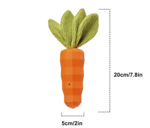 Dog Chew Toys Natural Rubber Carrot Milk-Flavored Pet Squeaky Toys For Aggressive Chewers Dog Teeth Cleaning