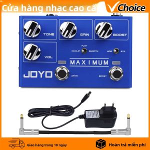 Pedal Hiệu Ứng Guitar JOYO R-05 MAXIMUM Âm Thanh Overdrive Clean Long Sustain Cấu Tạo Kim Loại Không Có Chức Năng Nén.