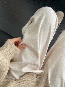 กางเกงกีฬาผู้หญิงเอวสูง ขากว้าง ทรงหลวม กางเกงขายาวทรงยาว ทรงลำลอง ทรงพอดีตัว สำหรับฤดูใบไม้ร่วงและฤดูหนาว