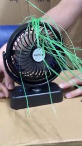 Quạt mini quay 360 cắm trại để bàn hoặc treo lều dùng pin sạc nhỏ gọn tiện lợi