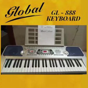 GLOBAL KEYBOARD GL 888 54 keys (WITH FREE D - STAND) with Program Record and Play Function Split Keyboard Rhythm Sustain Vibrato Button Tempo Control Intro/Ending Function