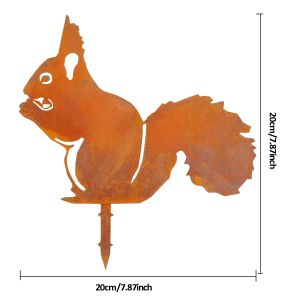 CIFbuy | CIFBUY Yohwor Metal Wall Art Rustic Iron Decor Vintage Yard Ornament Charming Rusty Outdoor Garden Stake Lawn Art