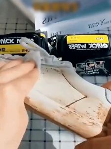 Pocket-Friendly, One-Time Use, Fast-Acting Sneaker Shine Wipes - Your Go-To Solution for Spotless White Shoes On-The-Go