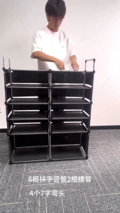 GREENSINDOOR Premium Black Shoe Cabinet With Magnetic Automatic Closing Function高级鞋柜