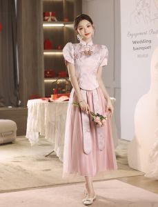 Bridesmaid Dresses Chinese Style Long Sleeve Retro Sensation High Quality Slimming Maxi Skirt for Sister Gang Autumn Winter New Arrival