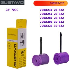 GUSTAVO TPU จักรยานด้านใน 700C 700x23 25 28 32C แผนที่จักรยานยาง 45 65 85 มม.ความยาว FV SUPER LIGHT