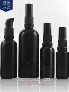 Black Glass Spray Bottle Emulsion Bottle Partition Pump Bottle Lightproof Liquid Cosmetic Packaging Bottle for Beauty Tools