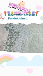 Baju Gaun Anak Lengan Pendek Size L
