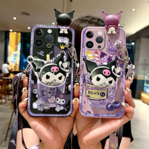 Cartoon Ice Drink Kawaii Phone Case for Realme GT Neo6 Full Cover Protective Shell Dirt Resistant Cute Kitty Cat Design