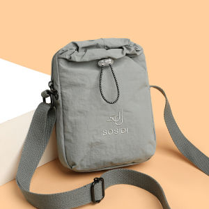 Casual Canvas Crossbody Bag Womens Portable Mobile Phone Bag Multi-Functional Small Size Waterproof Oxford Cloth Handbag