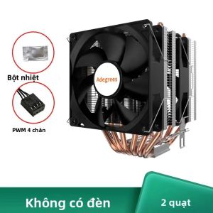 Bộ Làm Mát Bằng Không Khí 6 Ống Nhiệt CPU Cho Intel LGA 1366 1700 1200 1150 1151 1155 2011 X79 AM3 AM4 AM5 - Tháp Thông Gió Có 7 Lưỡi Dao