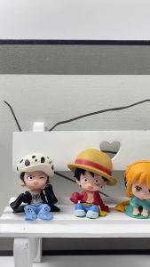 Q Version Sitting Anime Garage Kits Luffy Zoro ACE Model Blind Toy Capsule Toy Crane Machine Toy