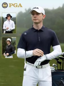 PGA | Mens Summer Ice Silk Sun Protection T-Shirt Moisture Wicking Quick Dry Breathable