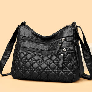 Genuine Leather Soft Cowhide Womens Bag New 2025 Crossbody Shoulder Bag for Middle-Aged Mothers Large Versatile Ladies Bag