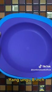 Piring Makan/Piring Plastik Motif Persegi (1PCS) Murah Meriah
