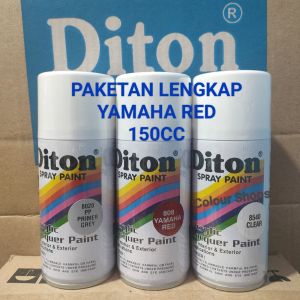 Pilok Cat Diton Yamaha Red 808 Primer Grey Epoxy 8020 Clear 8540 Paketan Merah Yamaha 3 klg 150cc Pilox Cat Semprot Diton Spray Paint