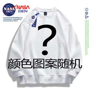 NASA Joint Name Heavy Weight Winter 2023 American Casual Cartoon round Neck Long Sleeves Sweatshirt Male Velvet Padded Thickened Coat