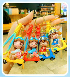 móc khóa ô tô dễ thương mặt dây chuyền móc chìa khóa xe máy móc khóa cặp đôi móc khóa hoạt hình