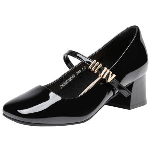 DUSTO | Retro Style Chunky Heel Womens Shoes Square Toe
