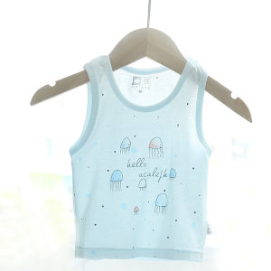 เสื้อกั๊กผ้าฝ้ายเด็กชายฤดูร้อนบางระบายอากาศได้ดีสำหรับเด็กแรกเกิด เสื้อกั๊กผ้าตาข่ายคอตตอนสำหรับเด็กชายและเด็กหญิง