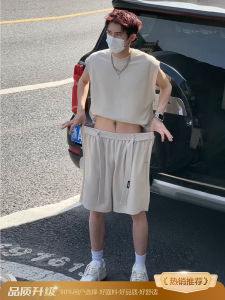 ชุดกีฬาผ้าไหมน้ำแข็งสำหรับผู้ชาย ชุดกีฬาฤดูร้อนแบบแขนกุด ชุดกีฬาสำหรับเยาวชน ชุดกีฬาแบบเต็มชุด ชุดกีฬาลำลองสำหรับฤดูร้อน