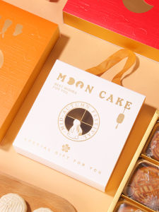 2025 New Mooncake Egg Yolk Pastry Box Portable Gift Box Flowing Heart Cheese Crisp Baking DIY Kitchen Office Mooncake Box