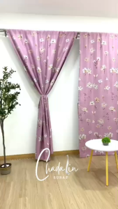 ผ้าม่านประตูสอดลวด ผ้าม่านสอดราง สอดรางม่านได้สั่งตามขนาดที่ต้องการได้ ราคาต่อ 1 ผืน ตามภาพกด 2 ผืน เย็บติดสายรวบม่านไป