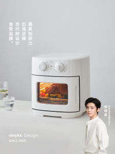 Olayks Large Capacity 12L Visual Electric Oven Multifunctional Deep Fryer Built-in Home Use Kitchen Appliance Stainless Steel