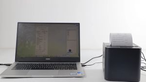 รุ่นใหม่ ส่งจากไทย เครื่องพิมพ์ใบเสร็จรับเงิน สลิป POS Printer 80mm ออกแบบหม้อแปลงไว้ใต้ตัวเครื่อง สามารถใช้กับ Ocha ได้เครื่องพิมพ์ใบเสร็จความร้อน Xprinter 80T ตัดกระดาษอัตโนมัติ Thermal Receipt Printer USB  LAN  USB+LAN