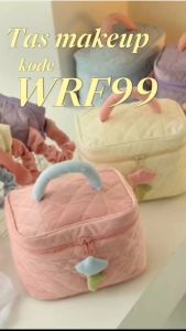 WRF99 Tas Jinjing Corduroy Make Up Kosmetik Multifungsi Pastel Color TKM