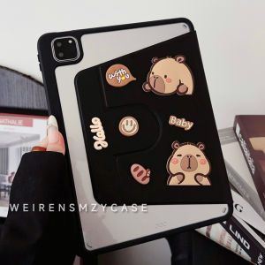 2023 New Arrival Ipadpro Protective Case with Pen Slot Air6 Rotate 11 Hello Kitty Transparent Applicable 5mini4 Apple Tablet 78 Acrylic 9th Generation Anti-Bending 10.2 Bracket Ipad10 Hard Case