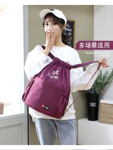 Outdoor Large Capacity Drawstring Bag Backpack Sports Drawstring Lightweight Travel Bag Buggy Bag Gym Bag Training Backpack