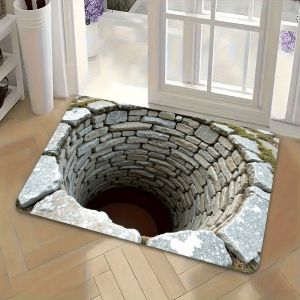 VIKAMA 3D Vision Abyss Floor Rug - Soft and Slip-resistant Entry Floor Mat for Bathroom Carpet - Home Decoration