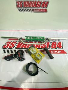 paket hemat stang Rhenthal cnc import+busa stang+stabilizer stang+gas spontan 3tombol besi import