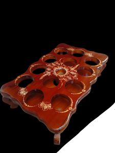 tempat aqua model kotak kayu jati