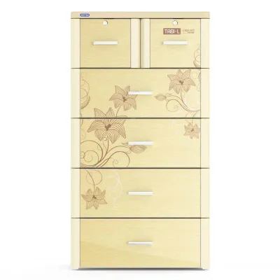 Tủ nhựa Duy Tân tabi L (FREESHIP+ lắp ráp miễn phí) nhiều tầng ngăn kéo trơn vân gỗ đơn giản hiện đại(cao130cmngang70cm sâu 48cm) - nội thất Khả Vy