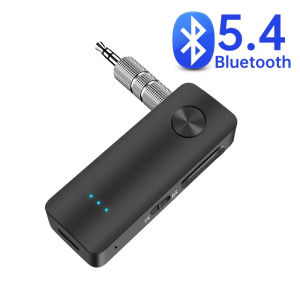 Kebidumei | 2 in 1 Bluetooth 5.4 Audio Receiver Transmitter HiFi Stereo Wireless Adapter 3.5MM AUX With Mic For Car Airplane TV PC Speaker